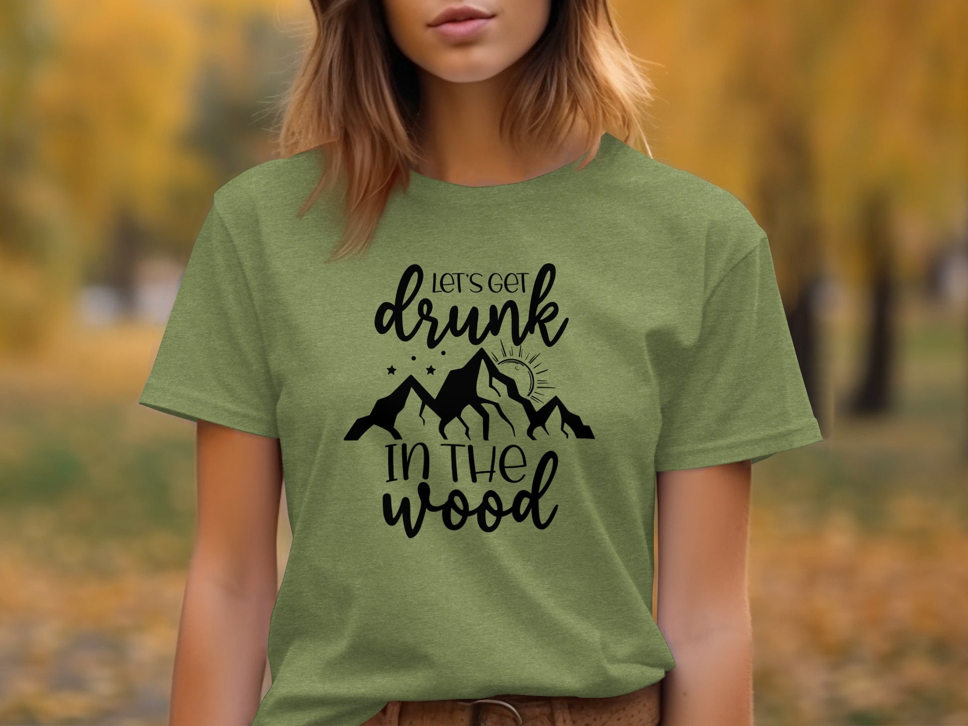 Let's Get Drunk In The Wood Outdoors Nature T-Shirt T-Shirt - Outdoor & Adventure Collection - Mile Marker 16 Gear by Cloud 16 Clothing Co.