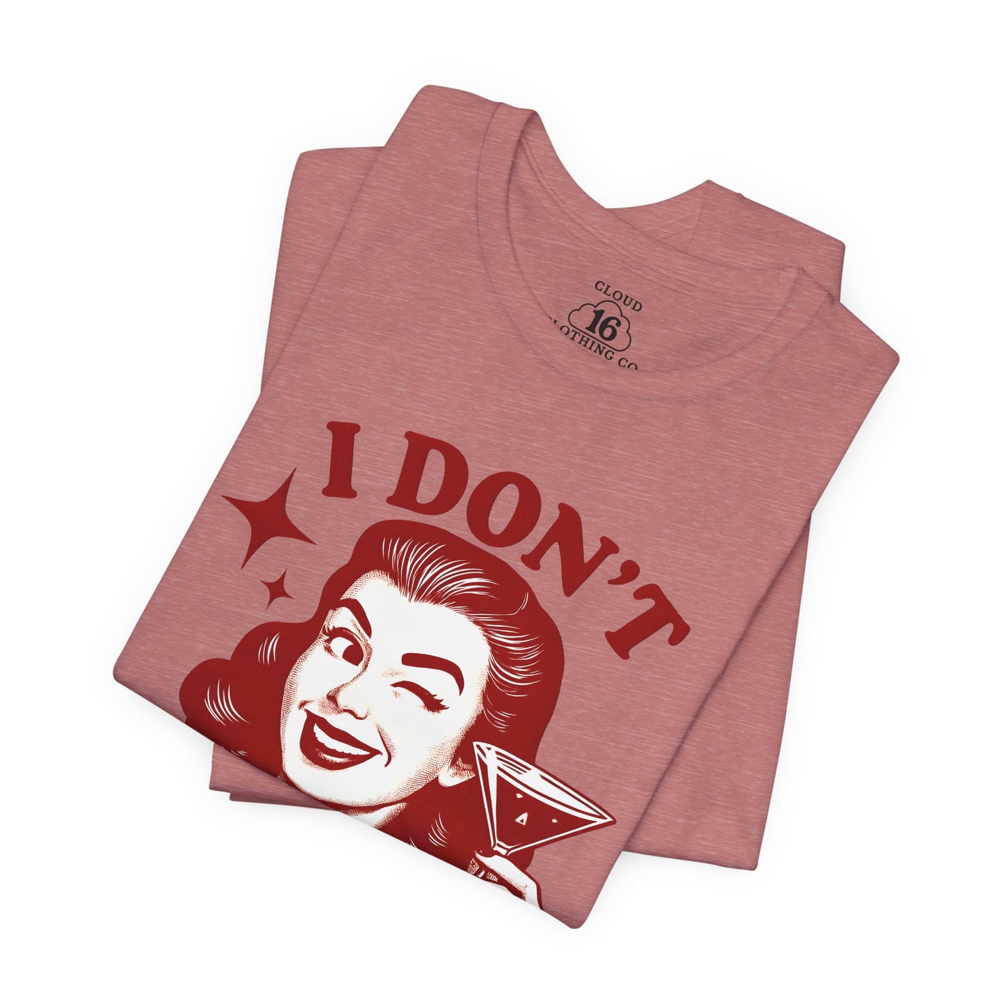 I Don't Care Retro Graphic Tee - Sassy Statement Shirt for Women & Men
