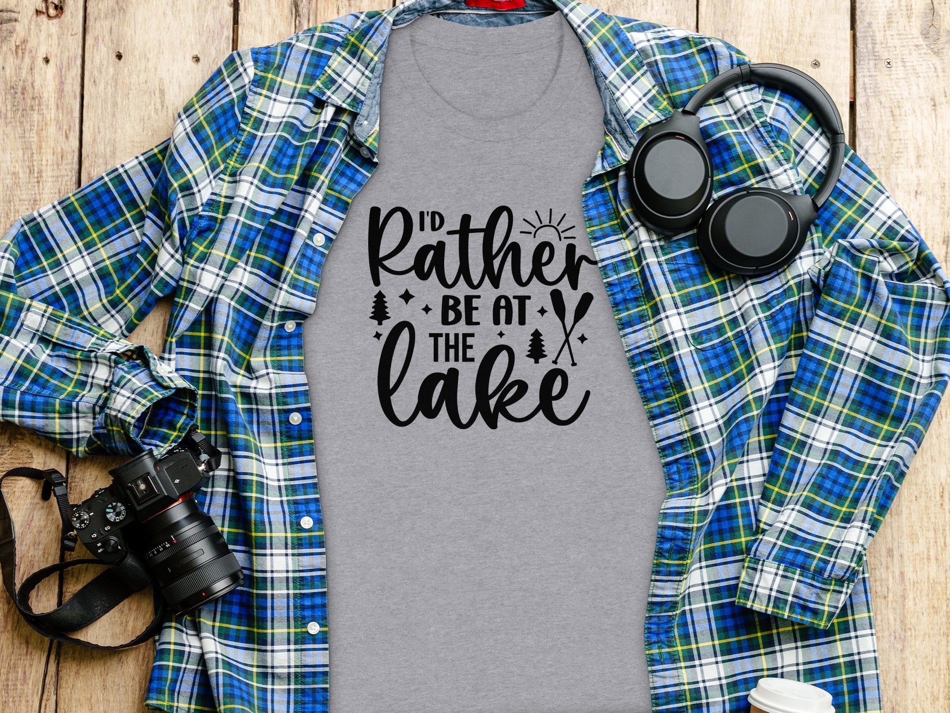 I'd Rather Be At The Lake Summer Holiday Gift T-Shirt T-Shirt - Outdoor & Adventure Collection - Mile Marker 16 Gear by Cloud 16 Clothing Co.