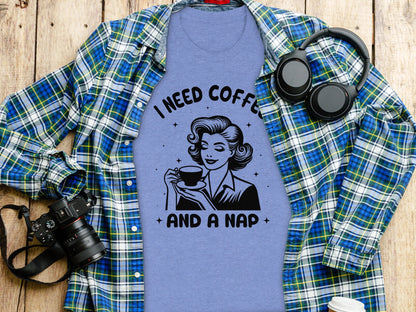 I Need Coffee And A Nap Graphic T-Shirt