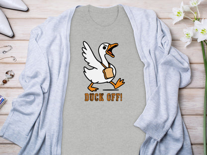 Duck Off! Funny Angry Goose Unisex T-Shirt