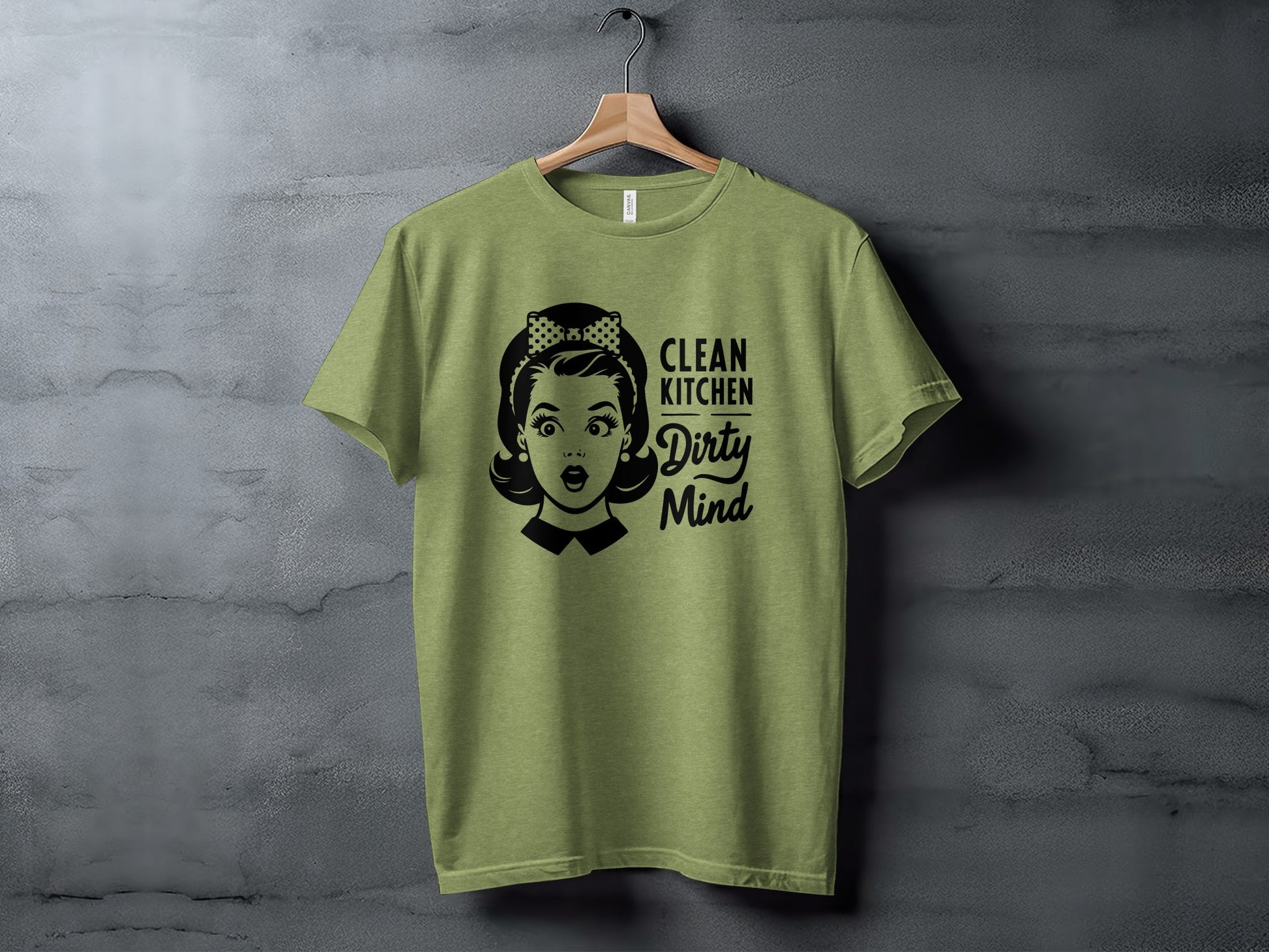 Clean Kitchen Dirty Mind Graphic Tee Shirt