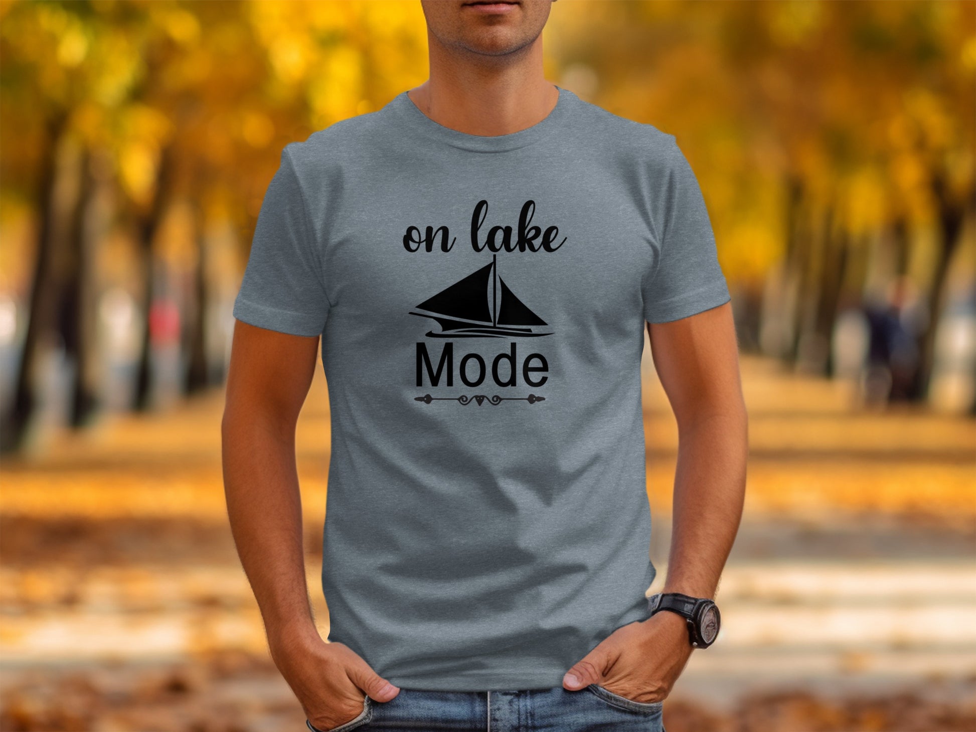 On Lake Mode Boat Vacation Summer Holiday Trip T-Shirt T-Shirt - Outdoor & Adventure Collection - Mile Marker 16 Gear by Cloud 16 Clothing Co.