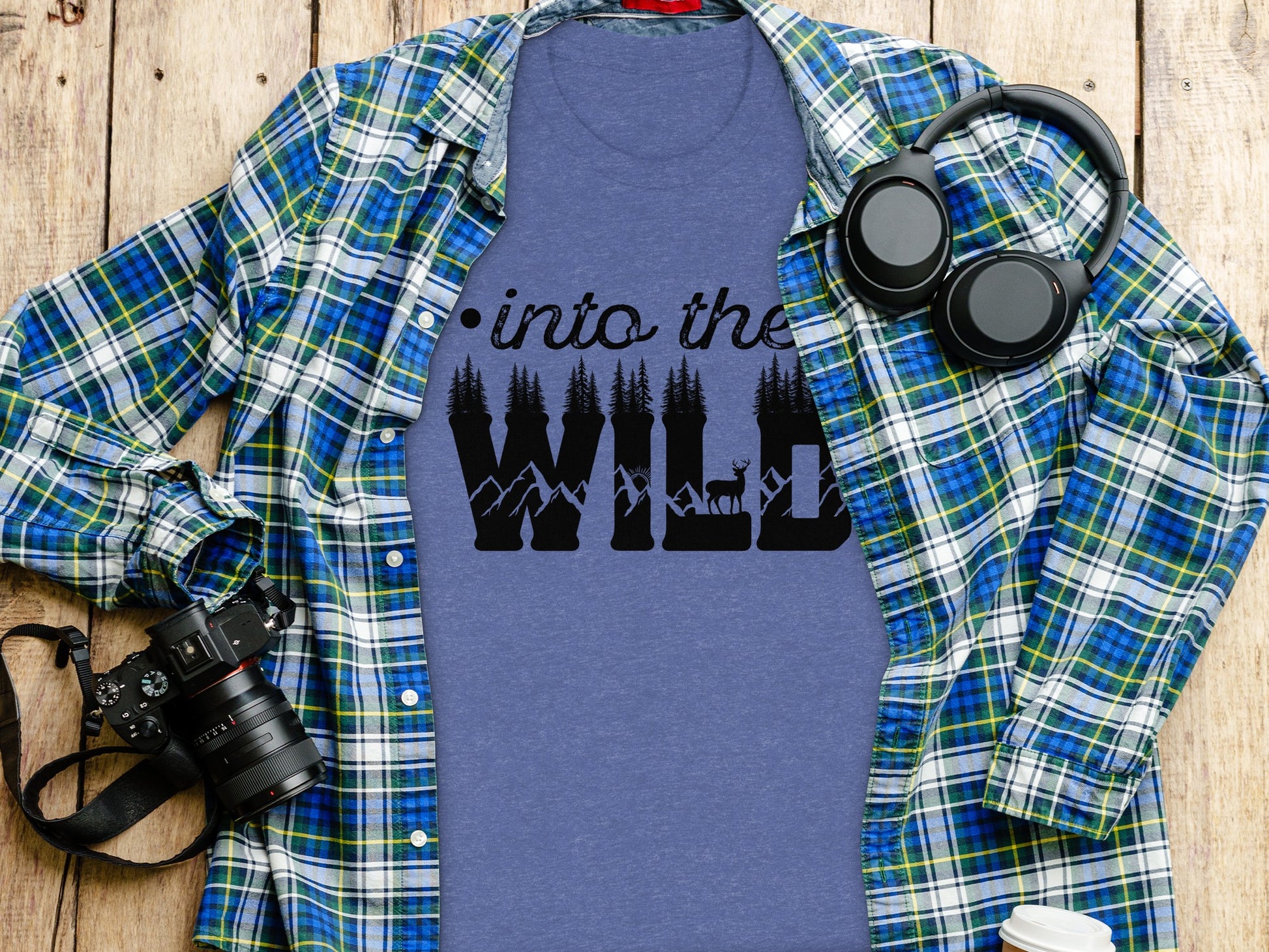 Into The Wild Outdoor Adventure Nature Inspired Graphic T-Shirt T-Shirt - Outdoor & Adventure Collection - Mile Marker 16 Gear by Cloud 16 Clothing Co.