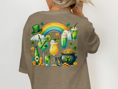 Scrappy Malone's Bar, Shamrock Pub Sign, Irish Bar, St Patricks Day Decor, Green Circle, Irish Pub Signage T-Shirt - Scrappy Malone's Bar 100-Proof Humor - Cloud 16 Clothing Co.