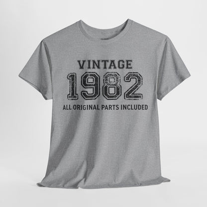 Vintage 1982 Retro T-Shirt - Premium Unisex Cotton Tee