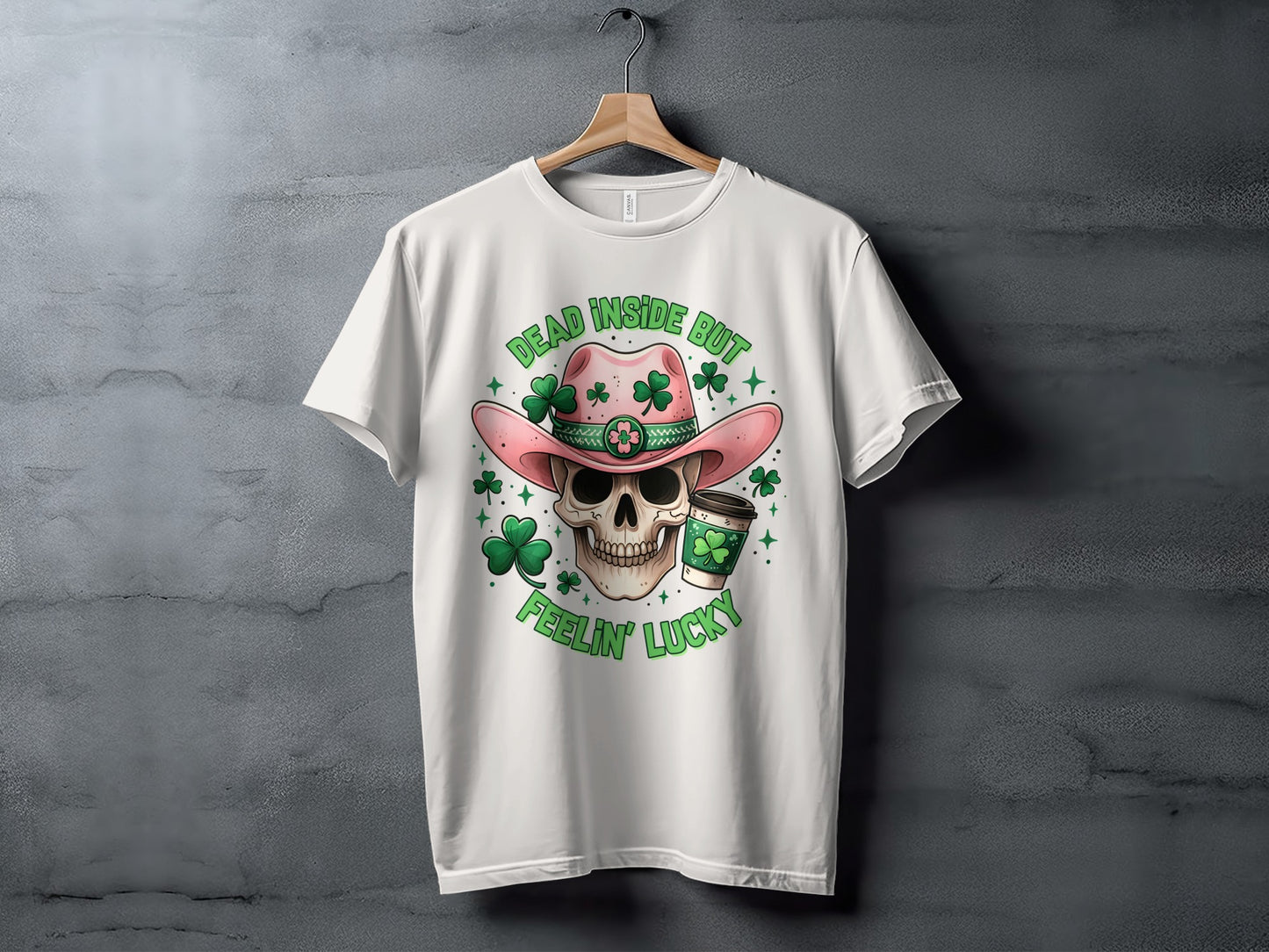 Dead Inside But Feelin' Lucky Skull T-Shirt