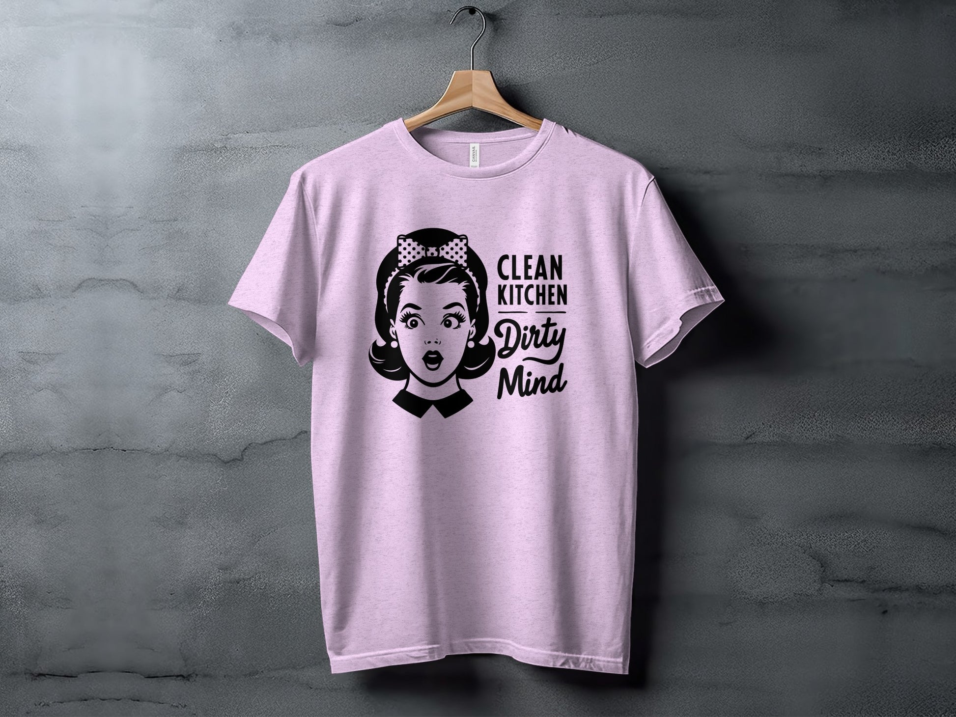 Clean Kitchen Dirty Mind Retro Graphic T-Shirt