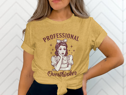 Professional Overthinker Graphic Tee for Women