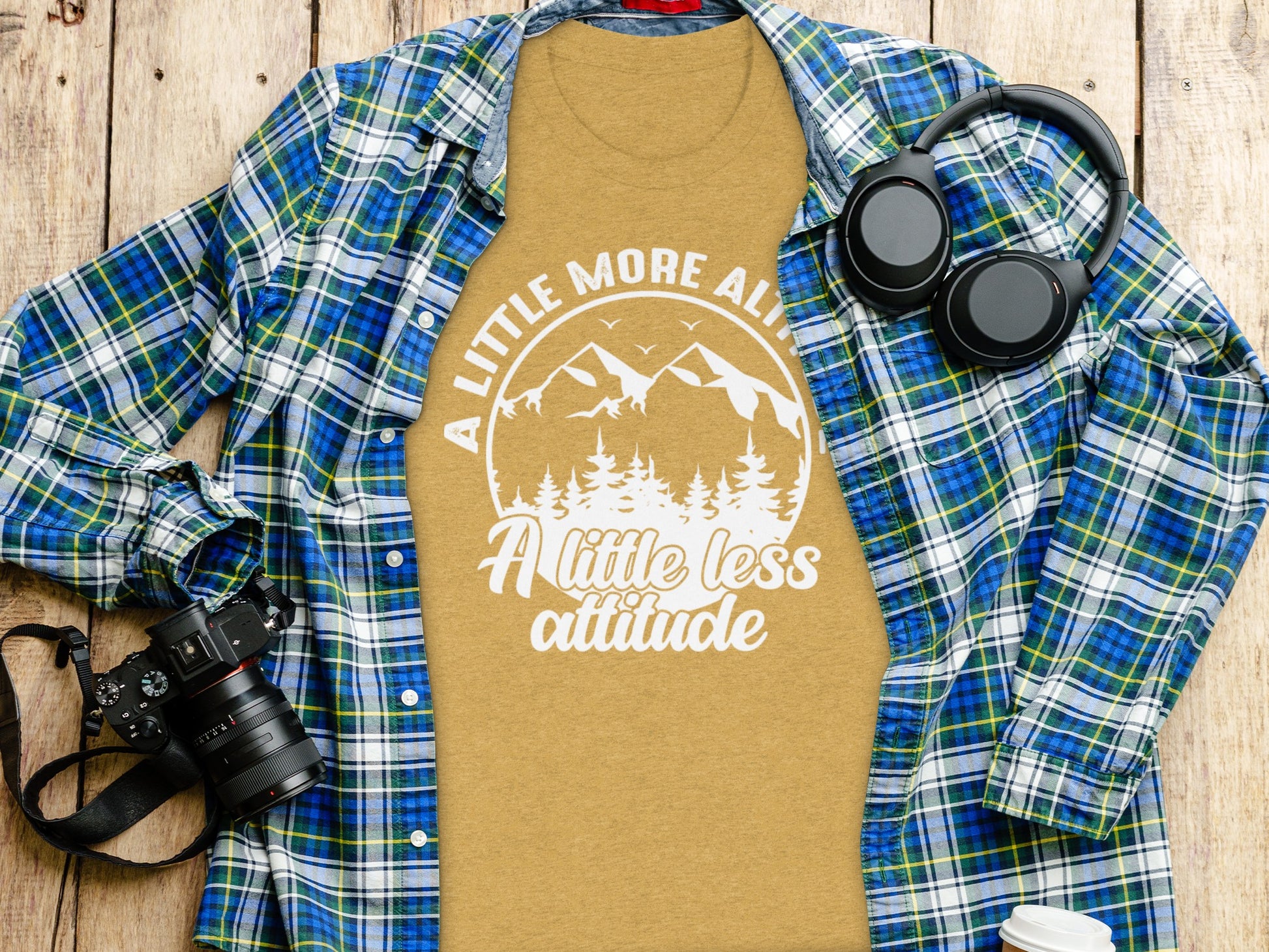 A Little More Altitude A Little Less Attitude T-Shirt T-Shirt - Outdoor & Adventure Collection - Mile Marker 16 Gear by Cloud 16 Clothing Co.