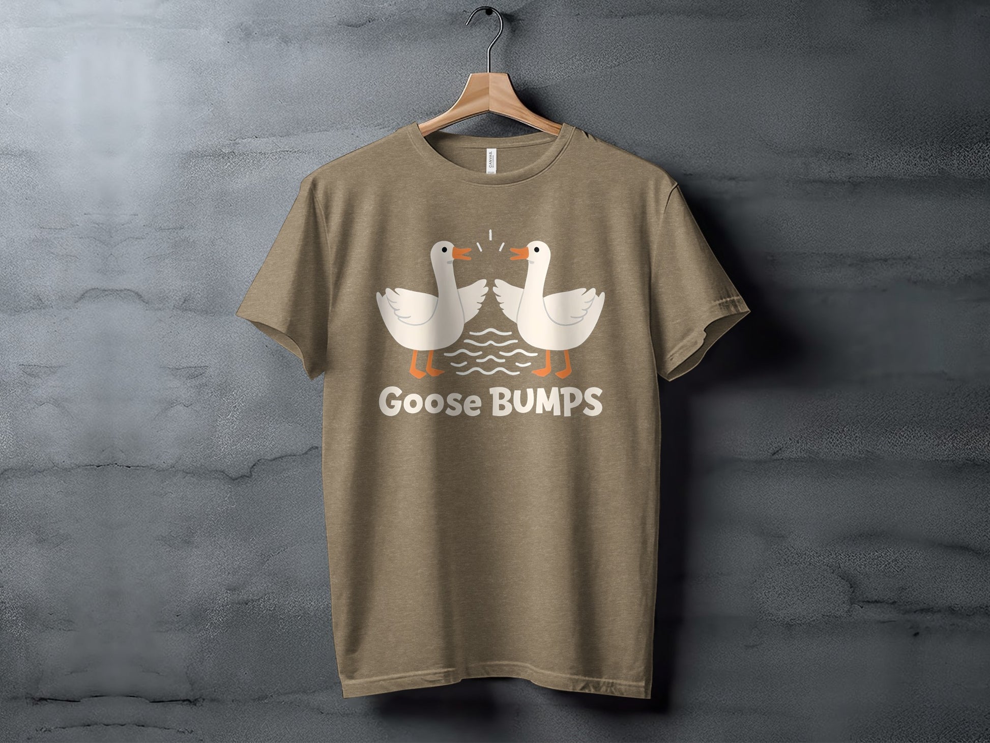 Goose Bumps Funny Cartoon Goose Graphic T-shirt