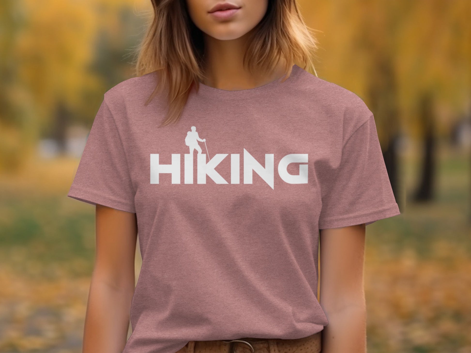 Hiking Above the Word Hiking Design Graphic T-Shirt T-Shirt - Outdoor & Adventure Collection - Mile Marker 16 Gear by Cloud 16 Clothing Co.