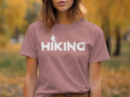 Hiking Above the Word Hiking Design Graphic T-Shirt T-Shirt - Outdoor & Adventure Collection - Mile Marker 16 Gear by Cloud 16 Clothing Co.