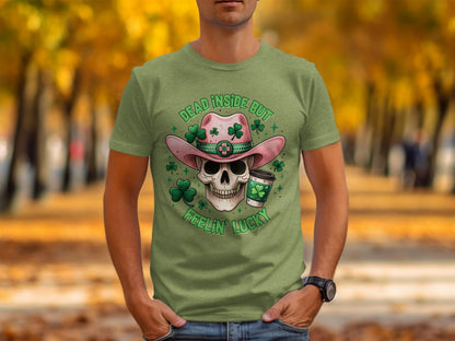 Dead Inside But Feelin' Lucky Skull Men's T-Shirt