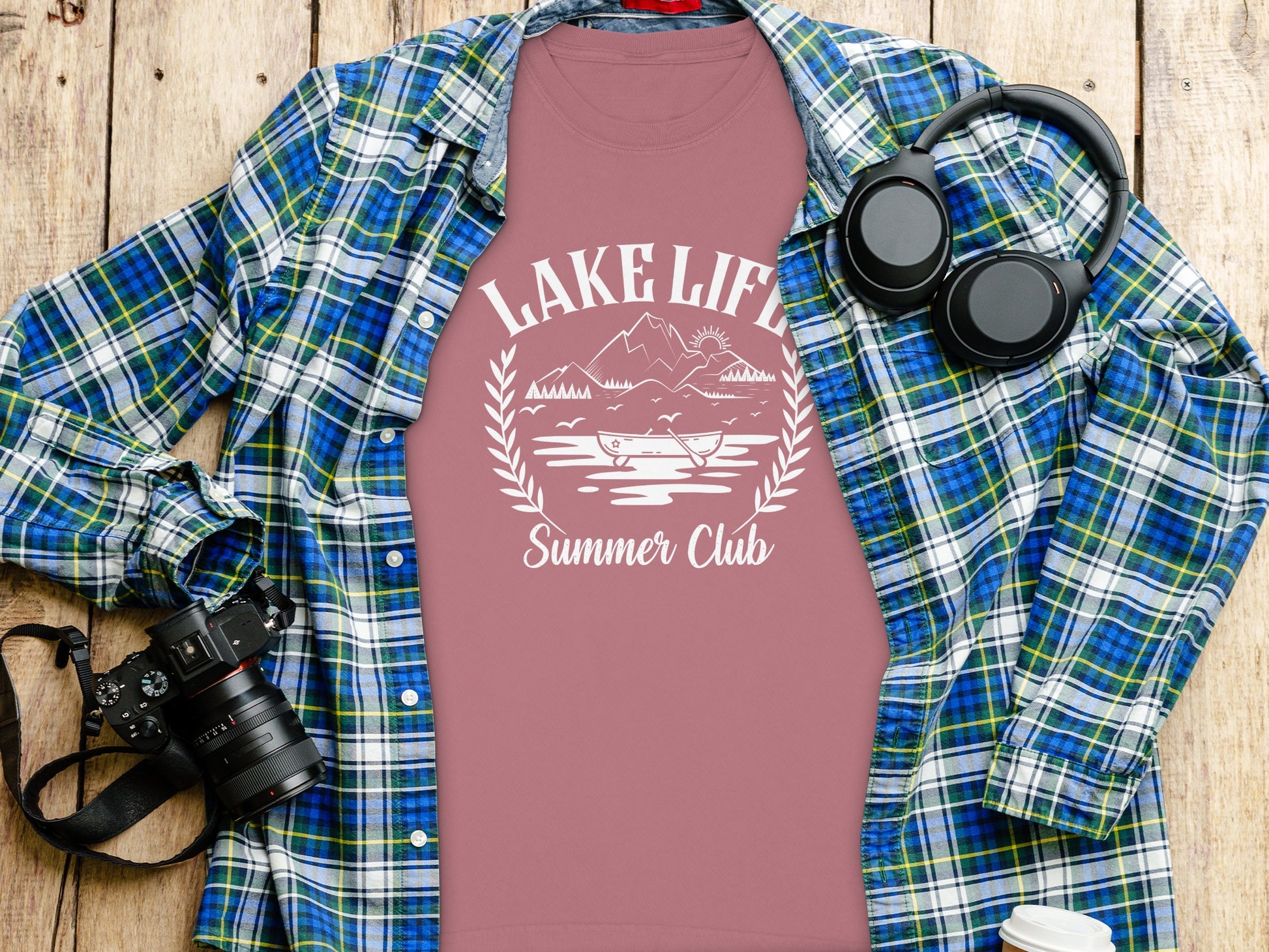 Lake Life Summer Club Graphic Print T-Shirt