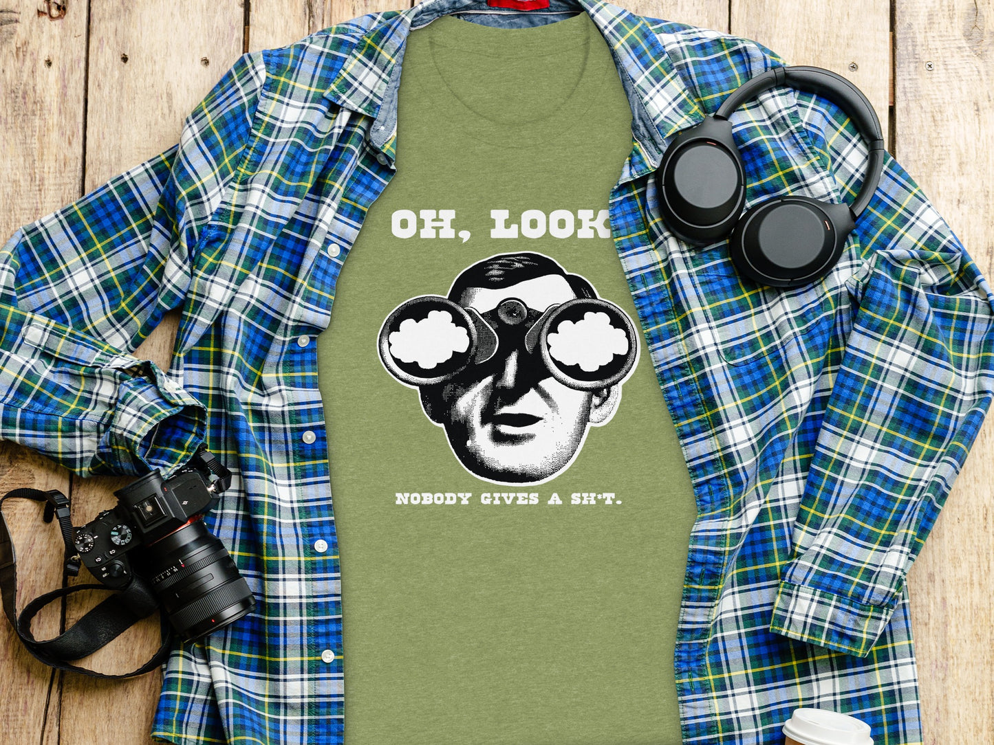 Oh Look Nobody Gives A Sh*t Graphic Tee Shirt