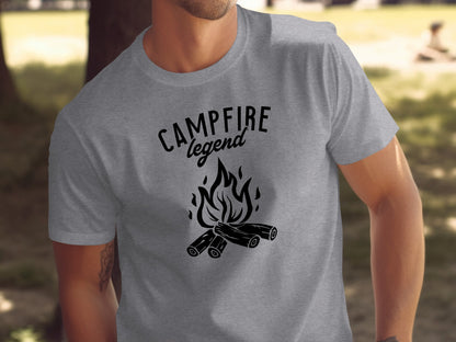 Campfire Legend Nature Graphic Adventure Outdoor T-Shirt T-Shirt - Outdoor & Adventure Collection - Mile Marker 16 Gear by Cloud 16 Clothing Co.