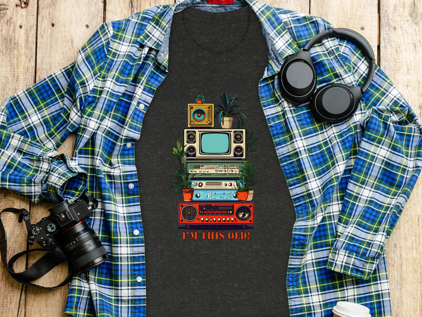 Retro Electronics Stack I'm This Old Graphic T-Shirt