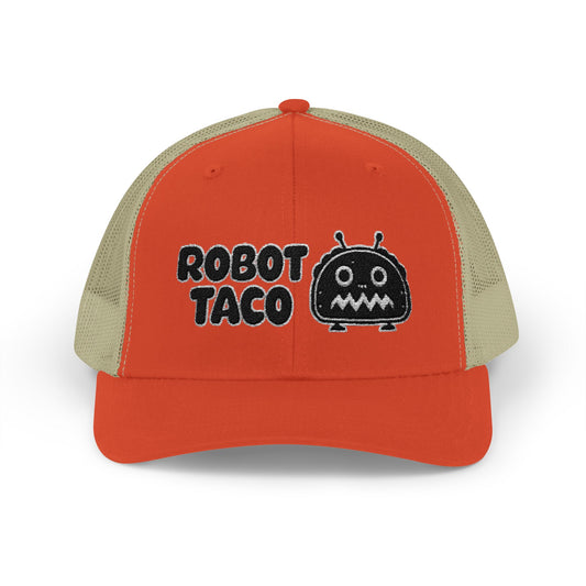 Robot Taco Snapback Trucker Cap - Fun Mesh Hat for Taco Lovers