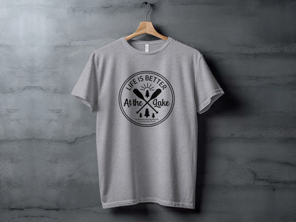 Life Is Better At The Lake Paddle Sun Trees T-Shirt T-Shirt - Outdoor & Adventure Collection - Mile Marker 16 Gear by Cloud 16 Clothing Co.
