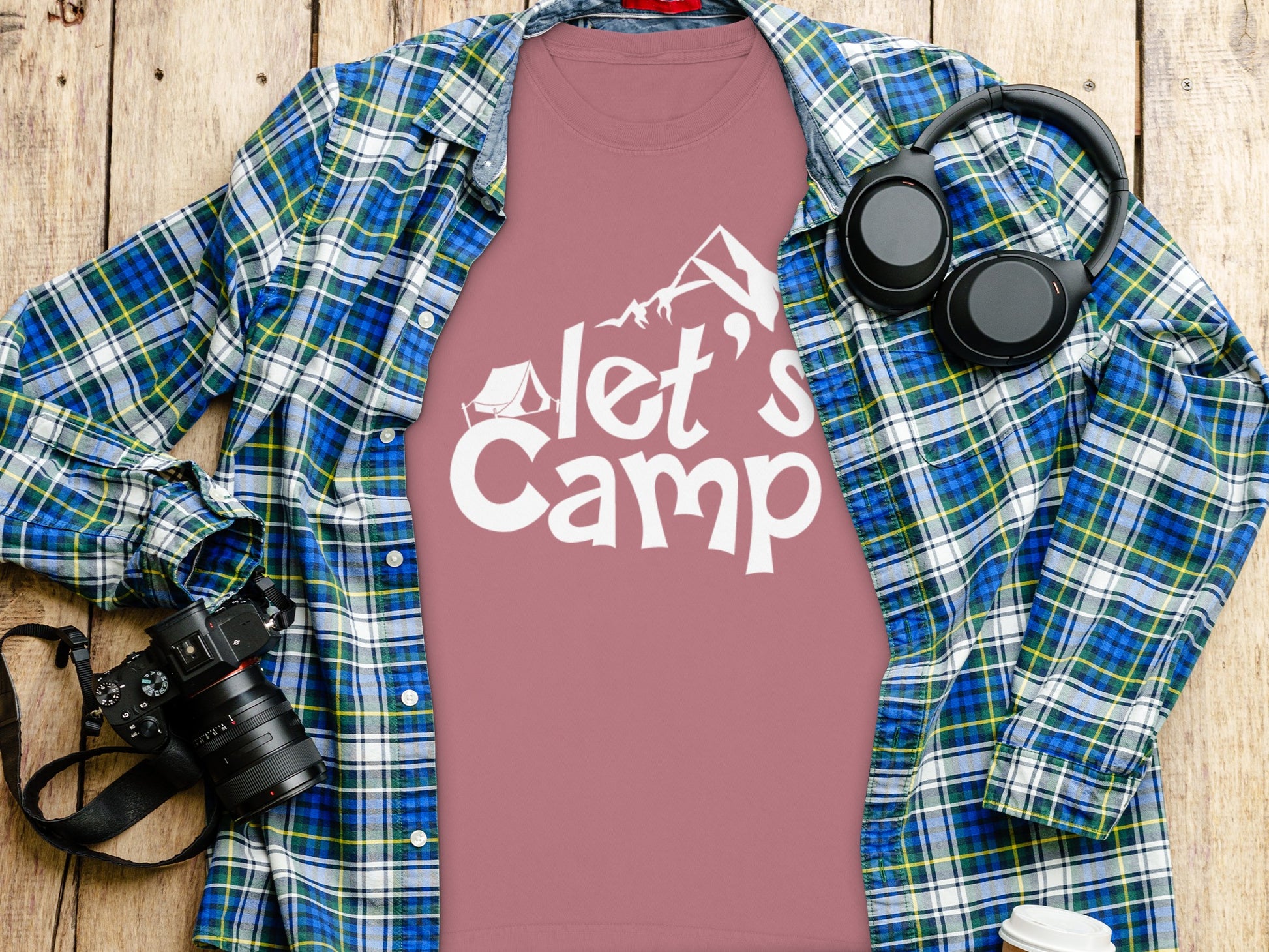Let's Camp Graphic Shirt Ideal for Camp Lovers