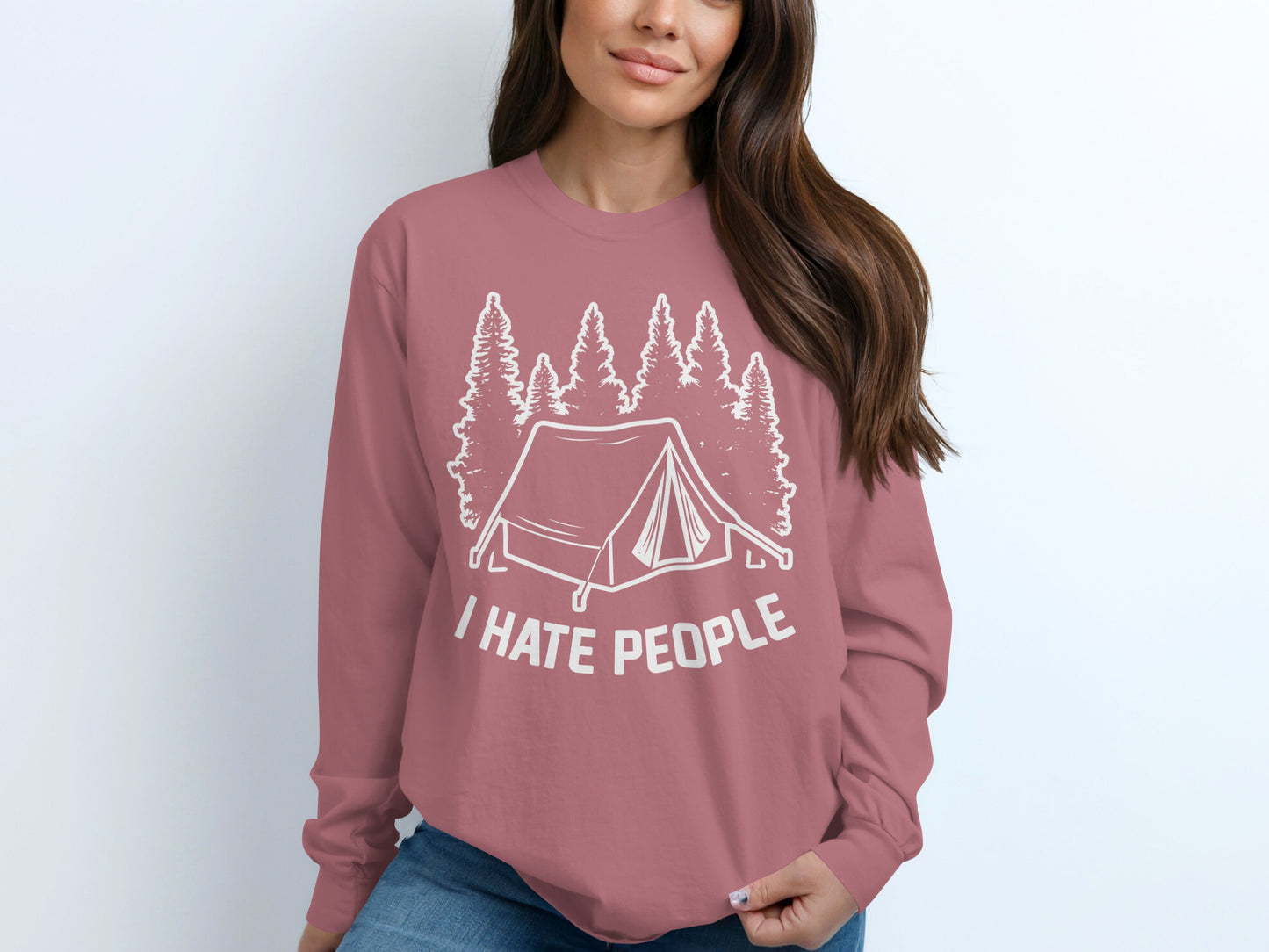 I Hate People Funny Camping Tent Nature Lover Shirt