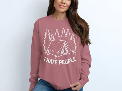 I Hate People Funny Camping Tent Nature Lover Shirt