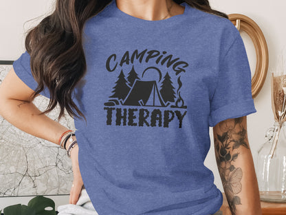 Camping Therapy Nature Adventure Outdoor Camping T-Shirt T-Shirt - Outdoor & Adventure Collection - Mile Marker 16 Gear by Cloud 16 Clothing Co.