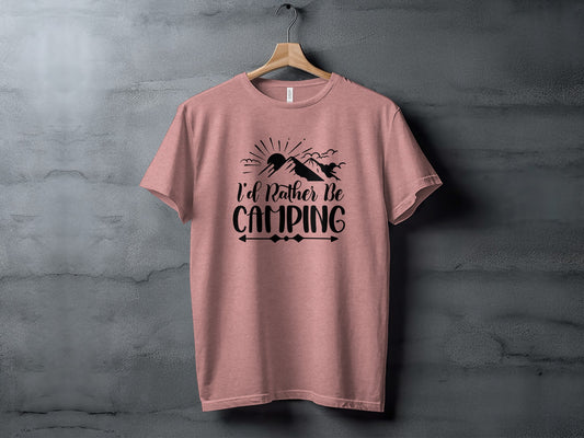 I'd Rather Be Camping Outdoor Adventure Graphic T-Shirt T-Shirt - Outdoor & Adventure Collection - Mile Marker 16 Gear by Cloud 16 Clothing Co.