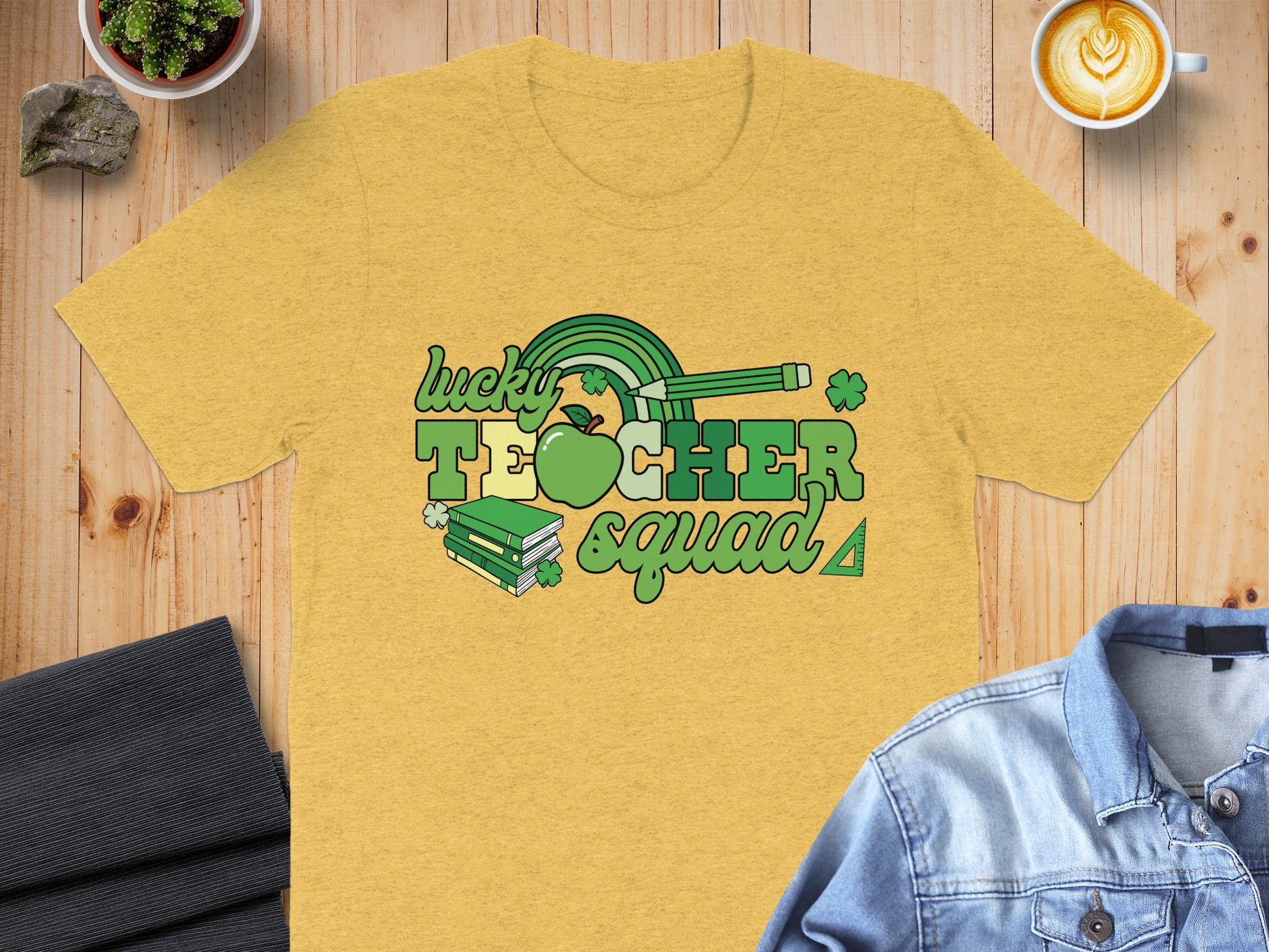 Lucky Teacher Squad Graphic Tee Shirt