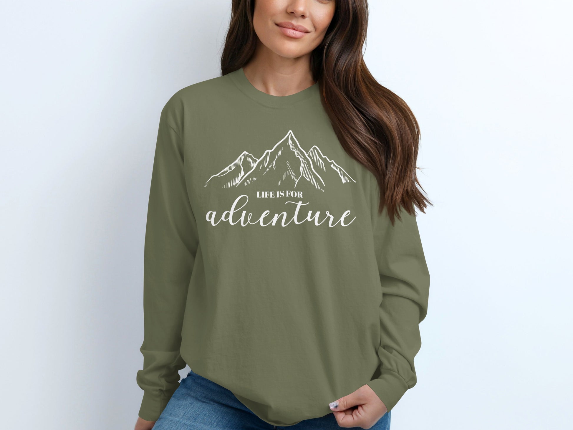 Life is For Adventure Graphic Long Sleeve Shirt