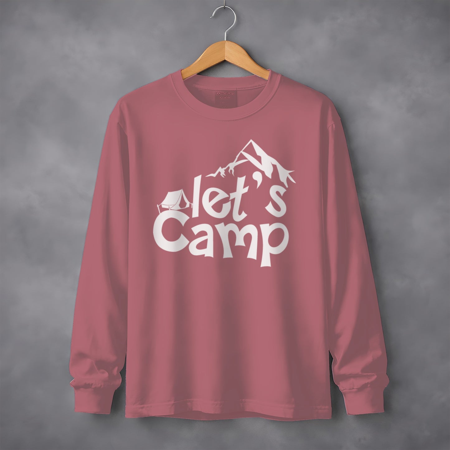 Let's Camp Long Sleeve Shirt for Outdoor Enthusiasts