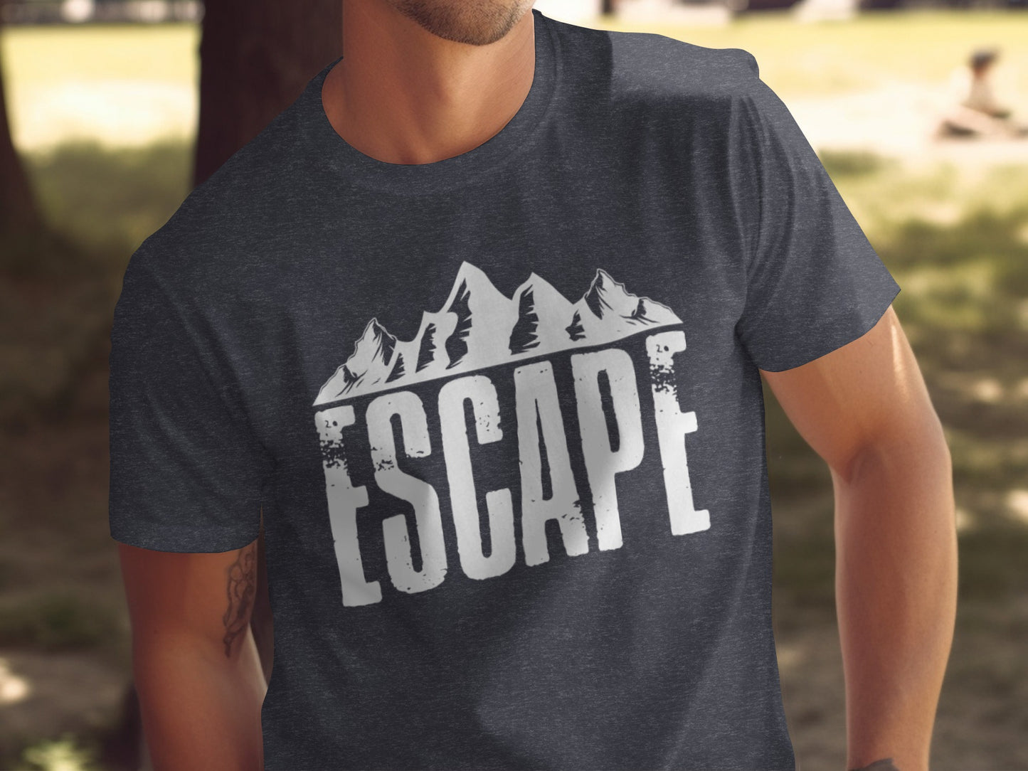 Escape Into The Mountains Outdoor Adventure Design T-Shirt T-Shirt - Outdoor & Adventure Collection - Mile Marker 16 Gear by Cloud 16 Clothing Co.