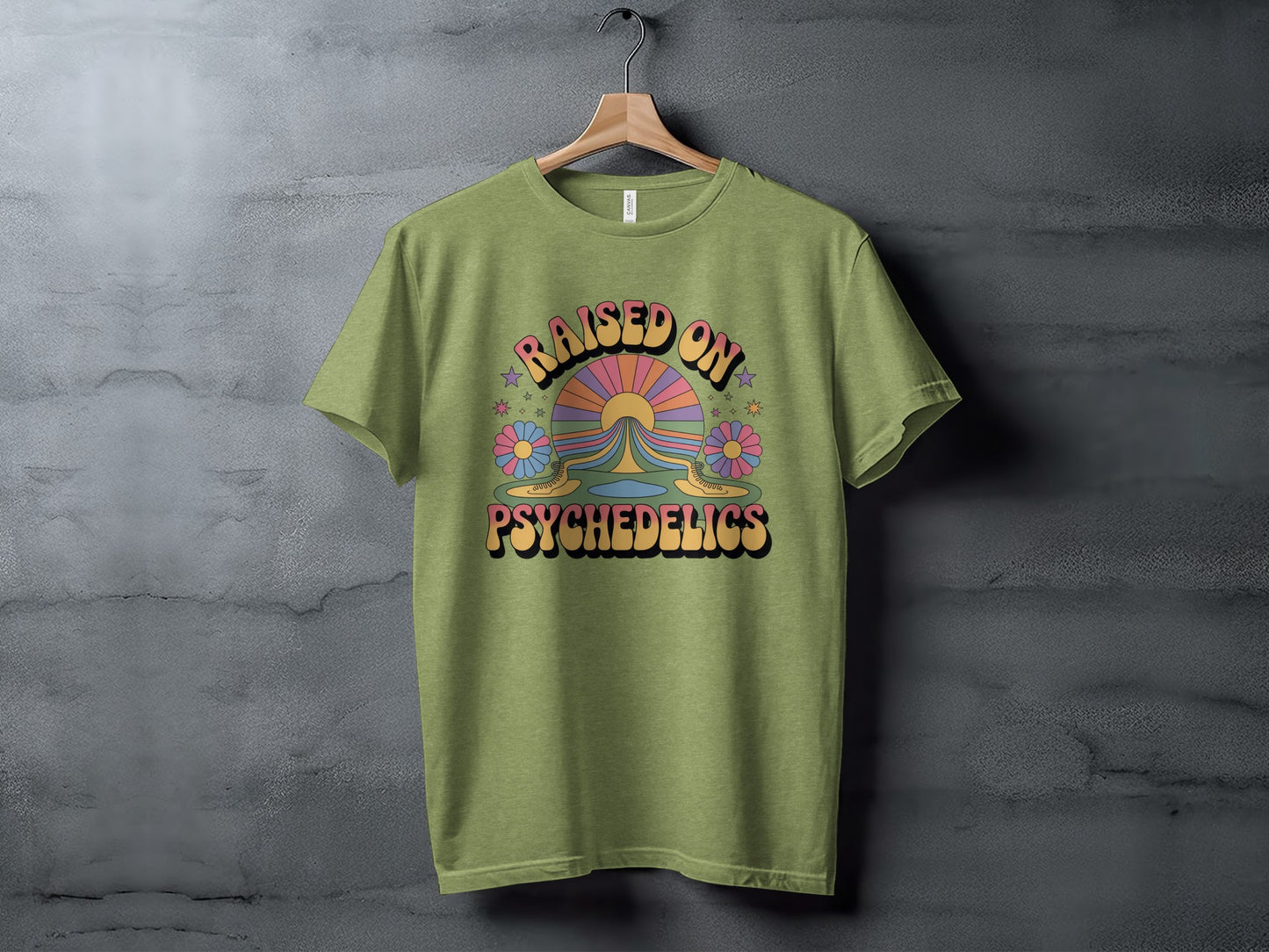 Raised On Psychedelics Graphic T-shirt for Retro Fans