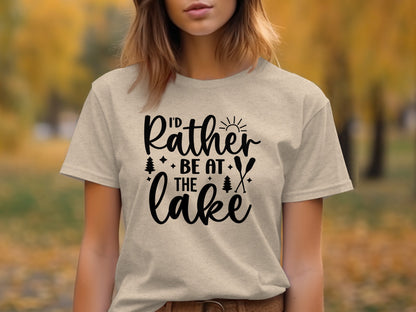 I'd Rather Be At The Lake Summer Holiday Gift T-Shirt T-Shirt - Outdoor & Adventure Collection - Mile Marker 16 Gear by Cloud 16 Clothing Co.