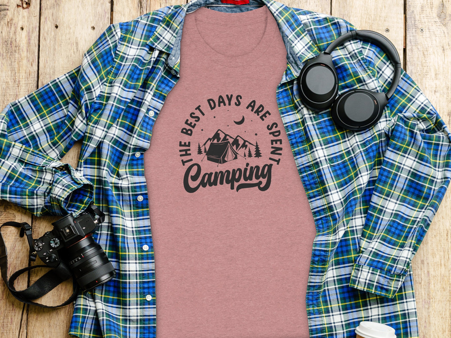 The Best Days Are Spent Camping Graphic Print T-Shirt T-Shirt - Outdoor & Adventure Collection - Mile Marker 16 Gear by Cloud 16 Clothing Co.