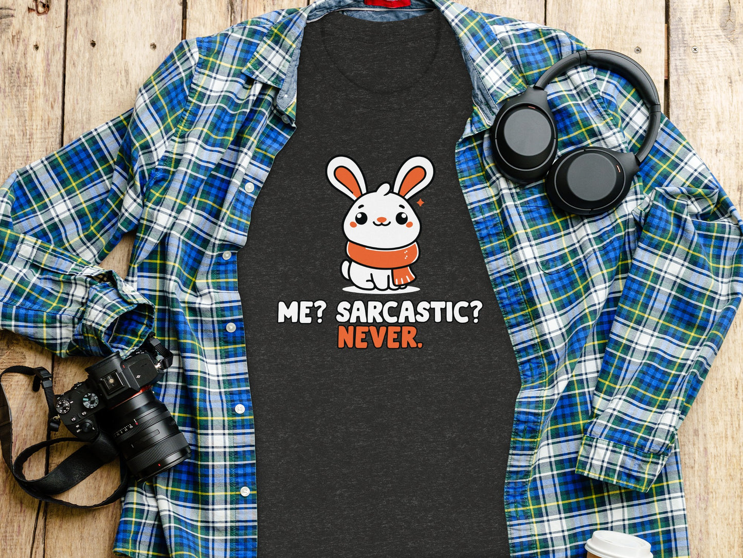 Me? Sarcastic? Never. Cute Funny Graphic Tee