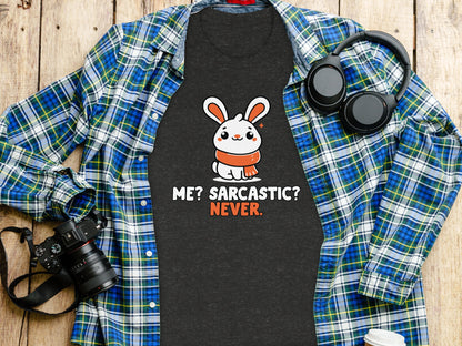 Me? Sarcastic? Never. Cute Funny Graphic Tee