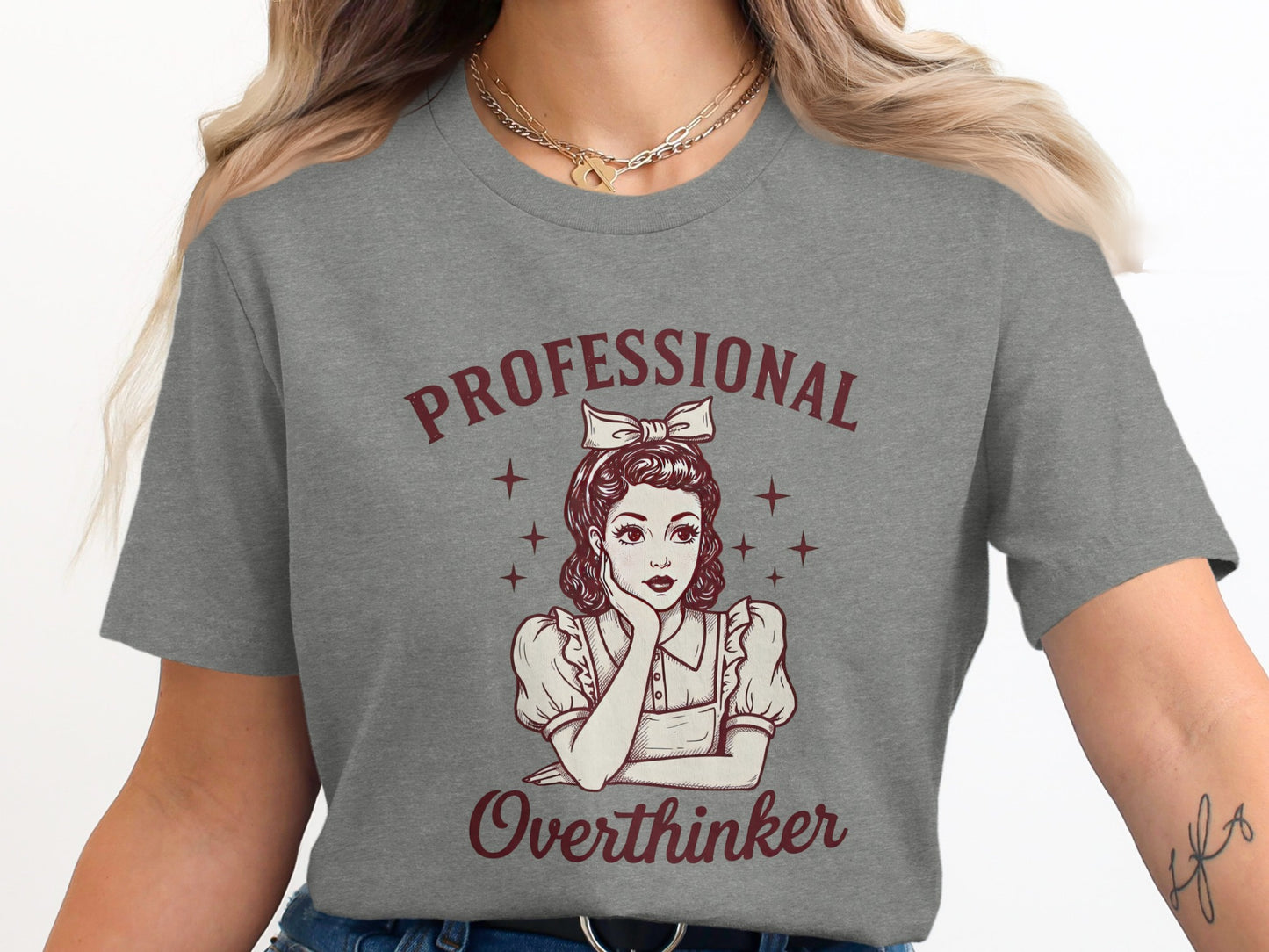Professional Overthinker Graphic Tee Shirt Product