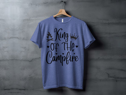 King Of The Campfire With Campfire and Crown T-Shirt T-Shirt - Outdoor & Adventure Collection - Mile Marker 16 Gear by Cloud 16 Clothing Co.