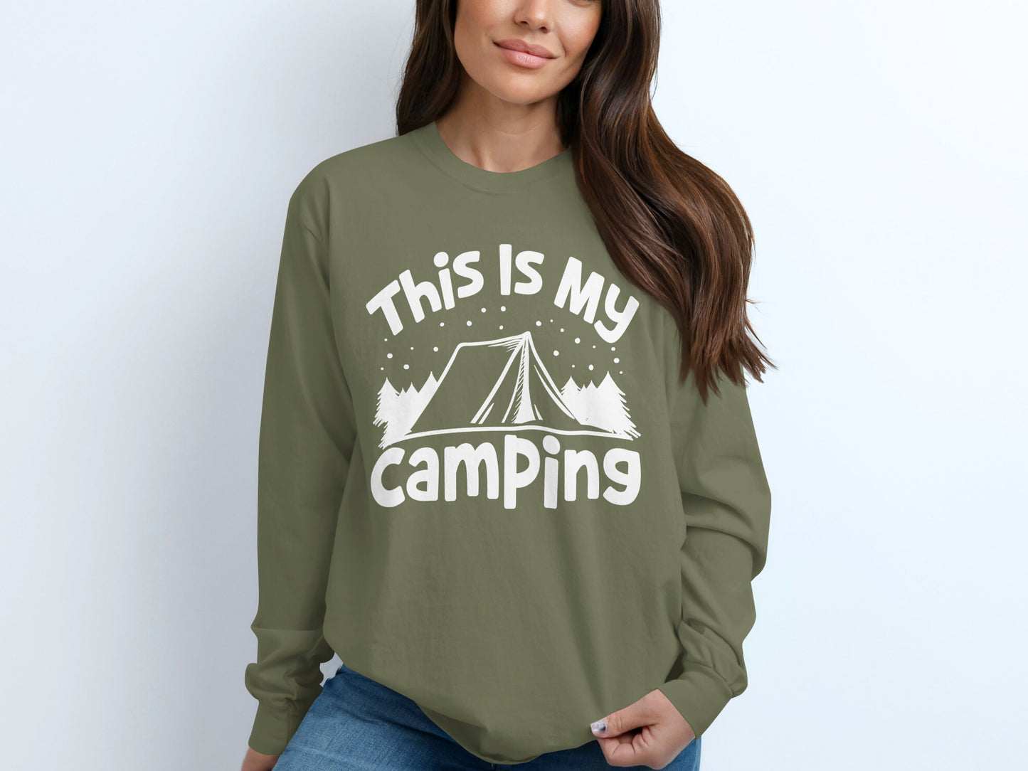 This Is My Camping Long Sleeve Shirt Outdoor Top