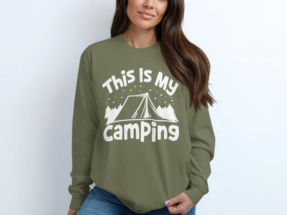 This Is My Camping Long Sleeve Shirt Outdoor Top