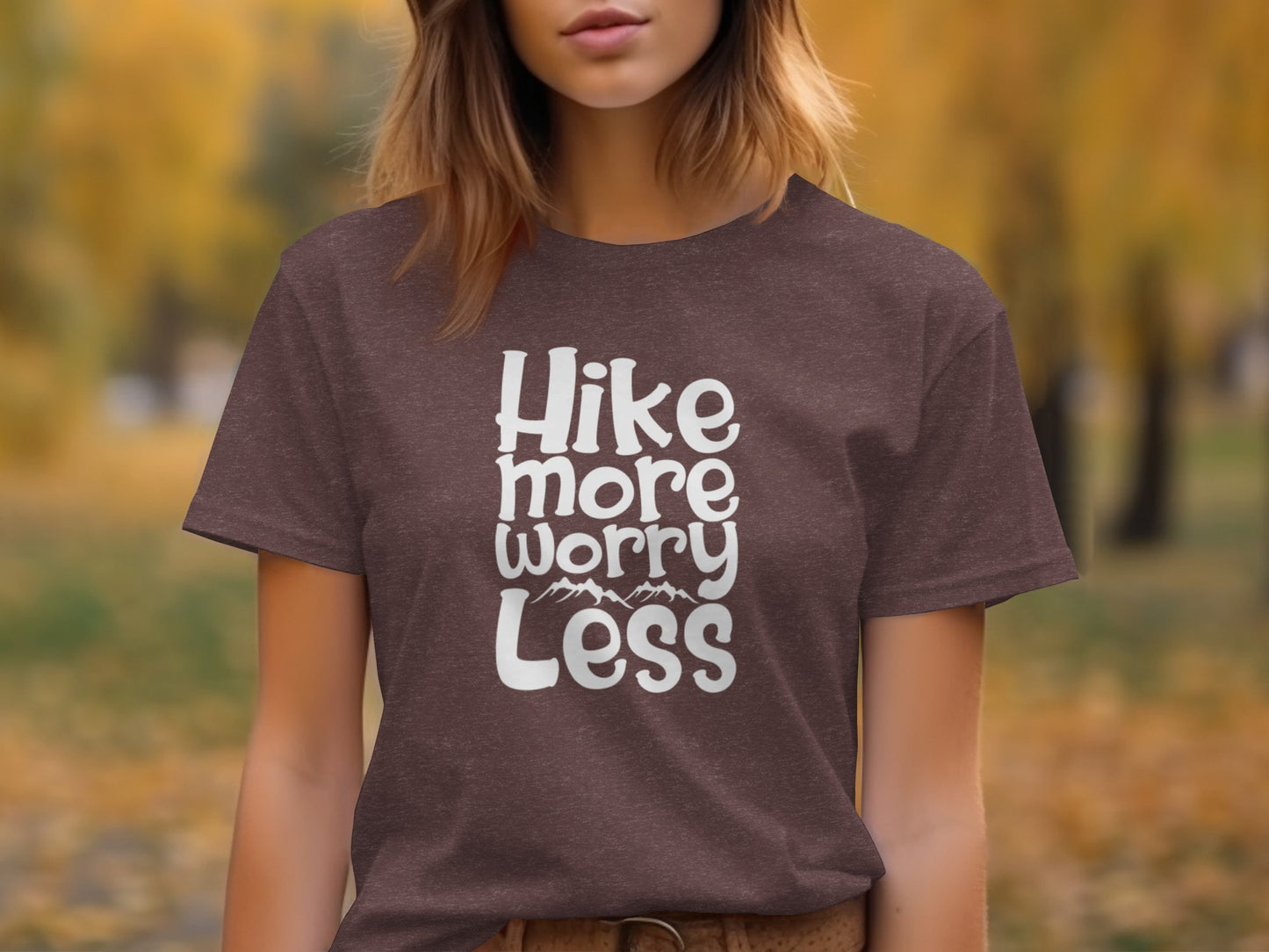 Hike More Worry Less Graphic Design Motivational T-Shirt T-Shirt - Outdoor & Adventure Collection - Mile Marker 16 Gear by Cloud 16 Clothing Co.