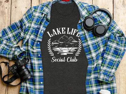 Lake Life Social Club Boating Outdoor Activity T-Shirt T-Shirt - Outdoor & Adventure Collection - Mile Marker 16 Gear by Cloud 16 Clothing Co.