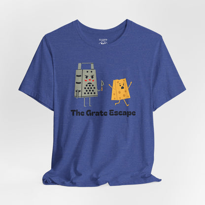 The Grate Escape - Funny Cheese Pun T-Shirt for Food Lovers