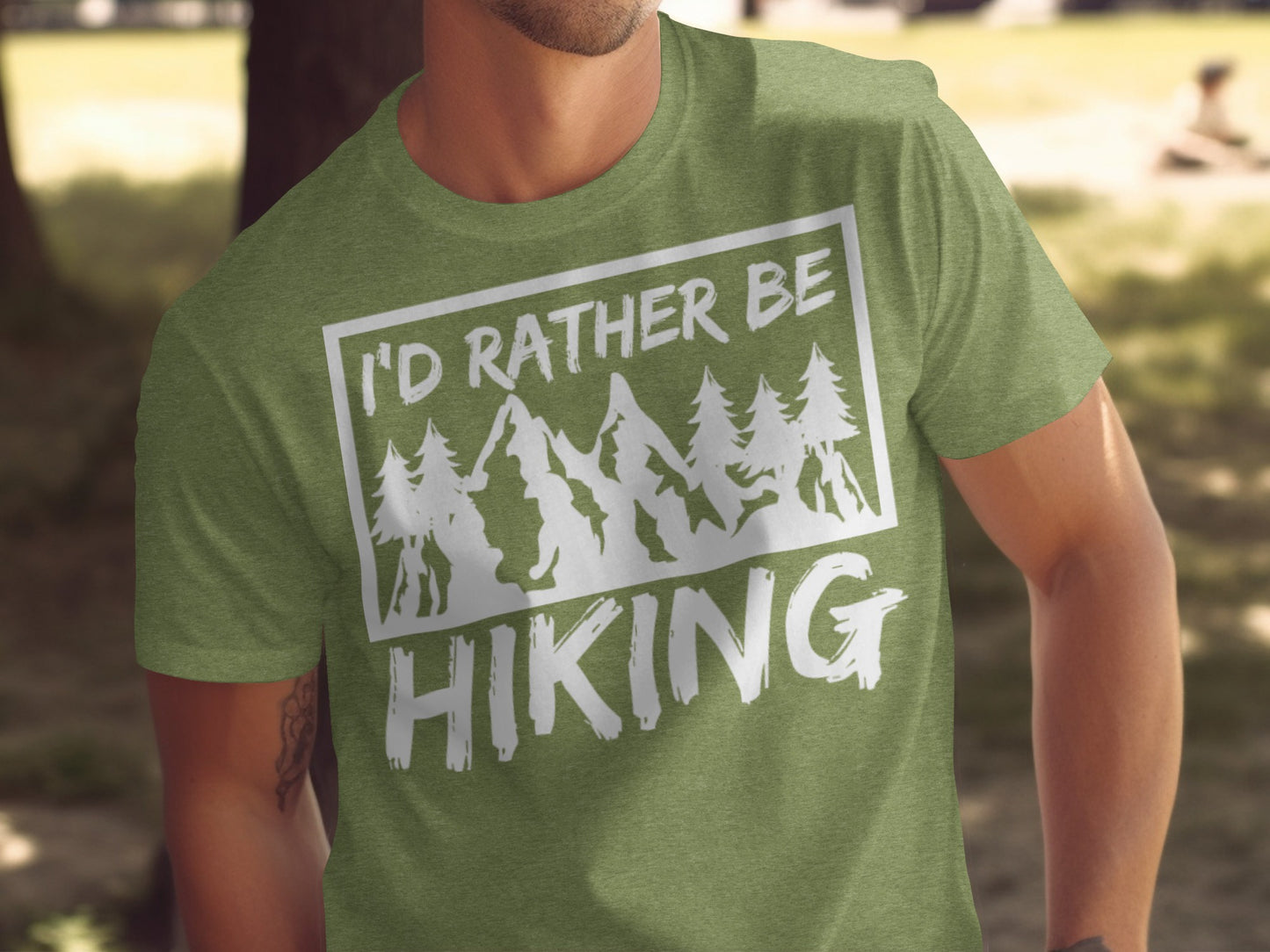 I would rather be Hiking outdoors Mountain T-Shirt T-Shirt - Outdoor & Adventure Collection - Mile Marker 16 Gear by Cloud 16 Clothing Co.