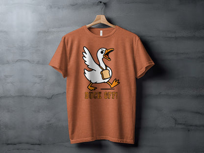 Duck Off Funny Graphic Duck T-Shirt for Casual Wear