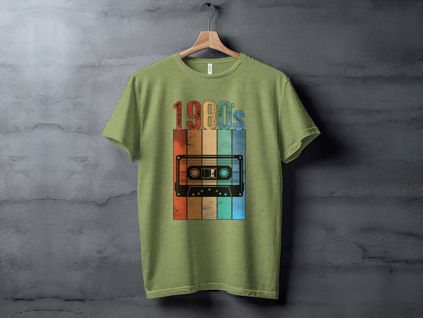 Retro 1980s Cassette Graphic Design T-shirt Product