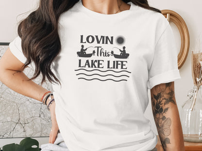 Lovin This Lake Life Fishing Lovers Graphic Design T-Shirt T-Shirt - Outdoor & Adventure Collection - Mile Marker 16 Gear by Cloud 16 Clothing Co.