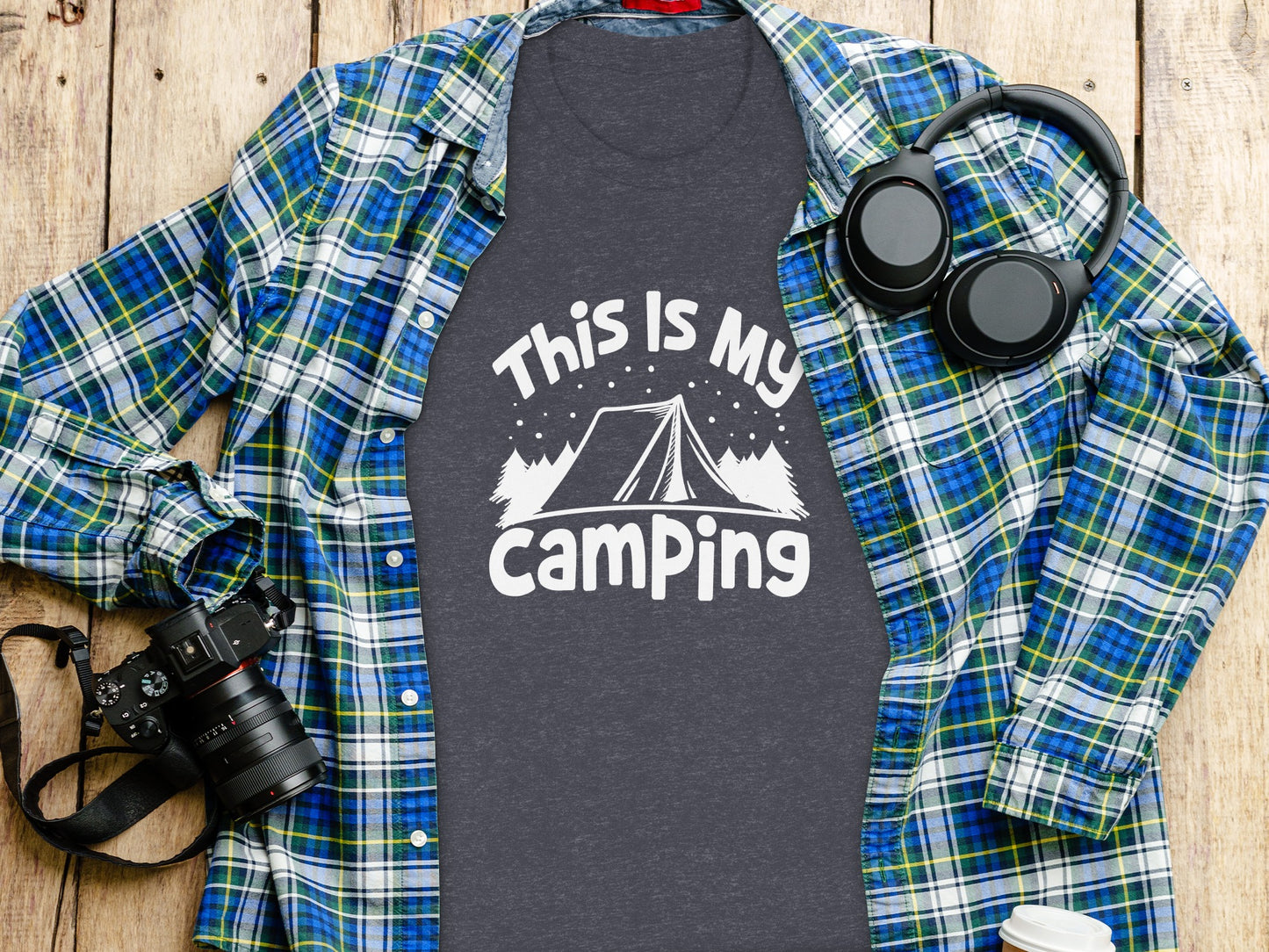 This Is My Camping Tent Outdoor Adventure Graphic T-Shirt T-Shirt - Outdoor & Adventure Collection - Mile Marker 16 Gear by Cloud 16 Clothing Co.